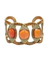Boks & Baum Woman Bracelet Orange Size - Textile Fibers