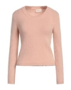 Vicolo Woman Sweater Camel Size Onesize Mohair Wool, Polyamide, Wool In Beige