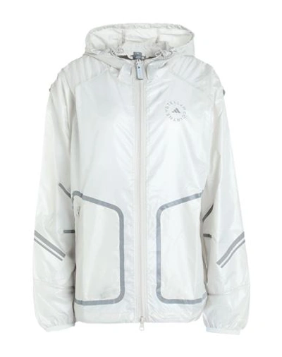 Adidas By Stella Mccartney Asmc Tpa Jkt Woman Jacket Light Grey Size L Recycled Polyester