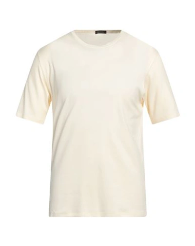 Cruciani Man T-shirt Light Yellow Size 46 Cotton