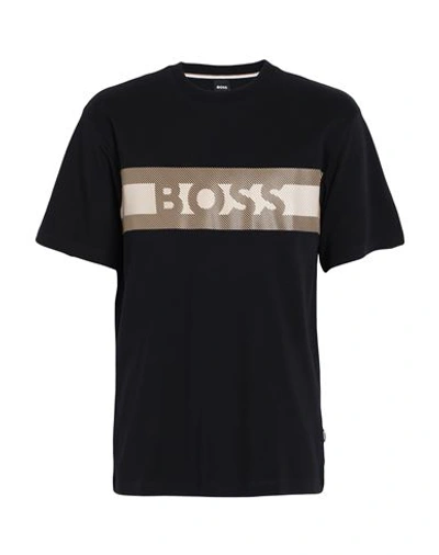 Hugo Boss Boss Man T-shirt Black Size Xl Cotton In Black