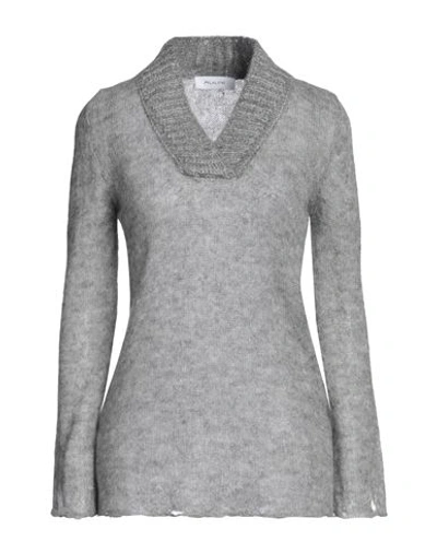 Aglini Woman Sweater Grey Size 8 Mohair Wool, Polyamide, Wool, Textile Fibers