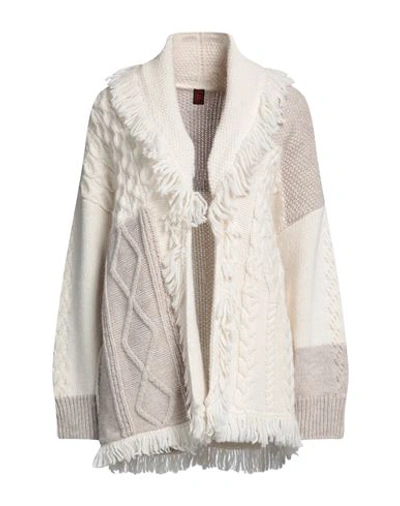 Stefanel Woman Cardigan Off White Size L Acrylic, Wool, Alpaca Wool