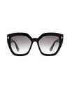 Tom Ford Phoebe Square-frame Sunglasses In Black