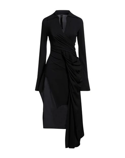 Petar Petrov Woman Midi Dress Black Size 10 Silk, Elastane