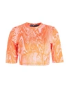 Adidas By Stella Mccartney Asmc Tna P Crop Woman T-shirt Salmon Pink Size L Recycled Polyester, Recy In Pink