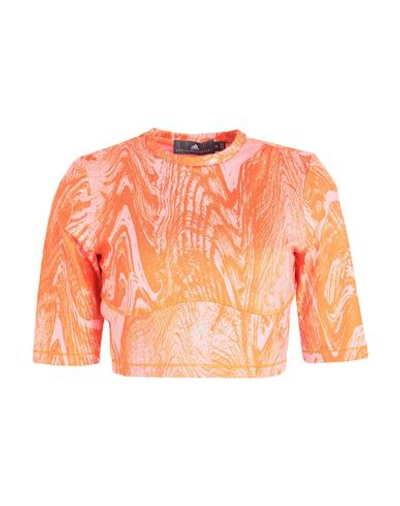 Adidas By Stella Mccartney Asmc Tna P Crop Woman T-shirt Salmon Pink Size M Recycled Polyester, Recy
