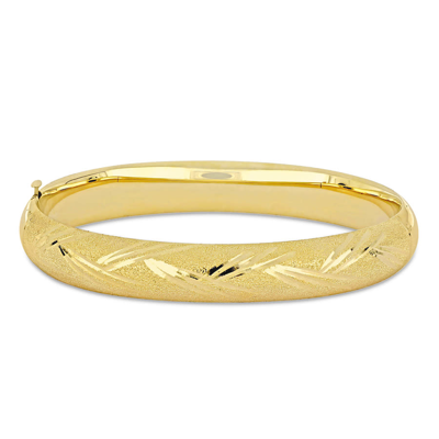 Amour Gold Bangle In 14k Yellow Gold