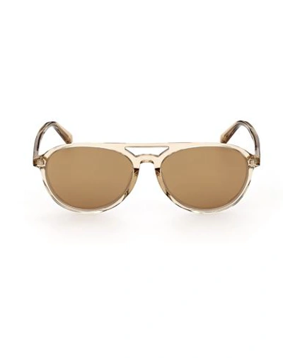 Moncler Ml0228 Man Sunglasses Brown Size 58 Acetate