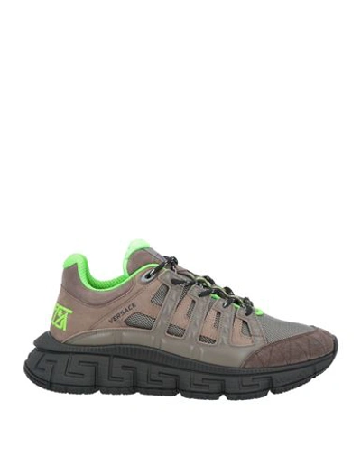 Versace Trigreca Sneaker In Beige
