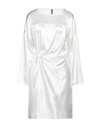 Manila Grace Woman Short Dress White Size 10 Silk In White
