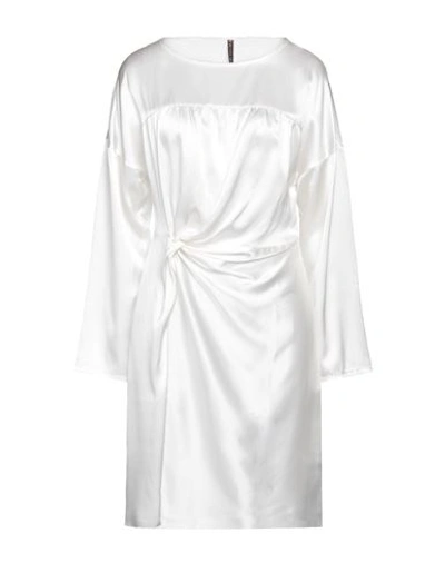 Manila Grace Woman Short Dress White Size 10 Silk