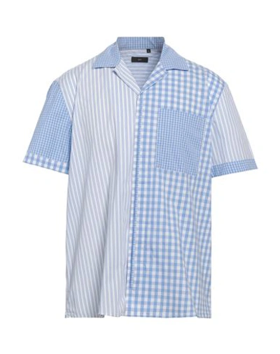 Liu •jo Man Man Shirt Sky Blue Size M Cotton, Elastane
