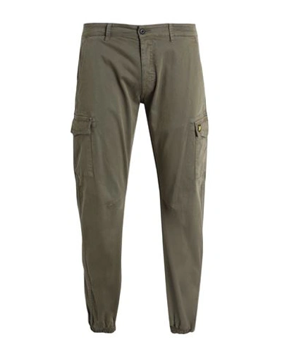 Lyle & Scott Man Pants Military Green Size 34 Cotton, Elastane In Green