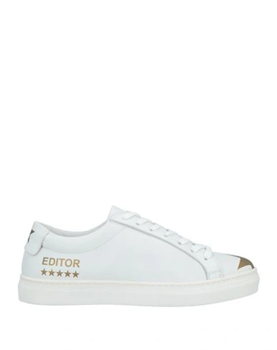 The Editor Man Sneakers White Size 4 Soft Leather