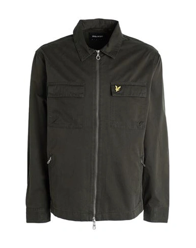 Lyle & Scott Man Shirt Dark Green Size M Cotton