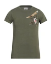 FRONT STREET 8 FRONT STREET 8 MAN T-SHIRT MILITARY GREEN SIZE M COTTON