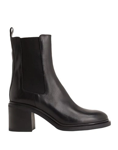 8 By Yoox Leather Mid-heel Chelsea Boot Woman Ankle Boots Black Size 11 Calfskin