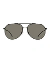 Hugo Boss Boss  Pilot B1404fsk Sunglasses Man Sunglasses Grey Size 61 Metal