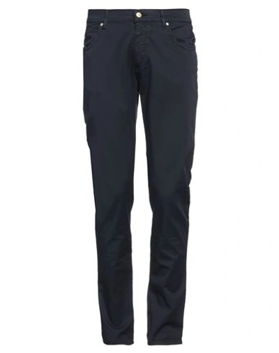 Grey Daniele Alessandrini Man Pants Midnight Blue Size 32 Cotton, Elastane