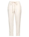 Nenette Woman Pants Cream Size 8 Polyester, Viscose, Elastane In White