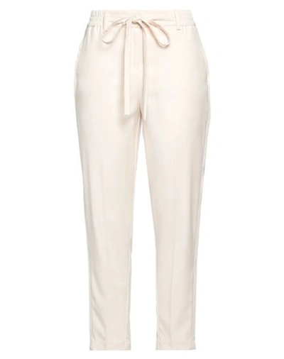 Nenette Woman Pants Cream Size 8 Polyester, Viscose, Elastane In White