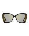Mcm Butterfly Frame Tinted Sunglasses In Black