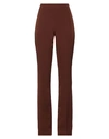 GAI MATTIOLO GAI MATTIOLO WOMAN PANTS BROWN SIZE 10 POLYESTER, ELASTANE