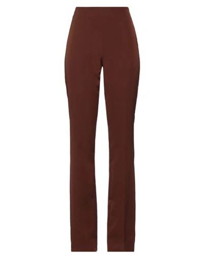 Gai Mattiolo Woman Pants Brown Size 10 Polyester, Elastane