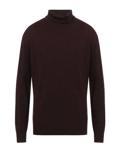 Avignon Man Turtleneck Burgundy Size 3xl Wool, Viscose, Acrylic, Polyester, Nylon In Red