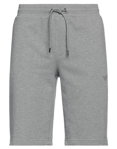 Emporio Armani Man Shorts & Bermuda Shorts Grey Size Xxl Cotton, Polyester In Grey