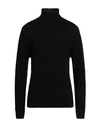 Why Not Brand Man Turtleneck Black Size L Viscose, Nylon
