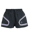 ADIDAS BY STELLA MCCARTNEY ADIDAS BY STELLA MCCARTNEY ASMC TPA SHORT WOMAN SHORTS & BERMUDA SHORTS BLACK SIZE L RECYCLED POLYES