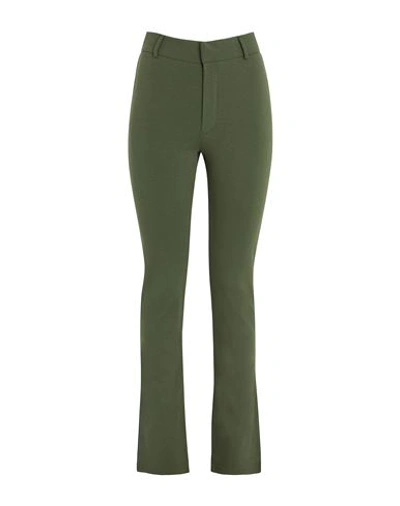 8 By Yoox High-waist Extra Long Pants Woman Pants Military Green Size Xxl Viscose, Recycled Polyamid