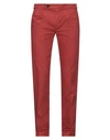 Massimo Alba Man Pants Brick Size 32 Cotton, Lyocell In Red
