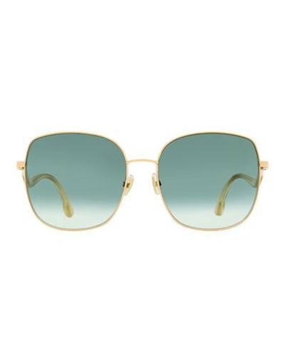Jimmy Choo Square Mamie/s Sunglasses Woman Sunglasses Gold Size 60 Metal, Plastic
