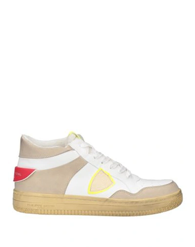 Philippe Model Man Sneakers Beige Size 9 Leather, Textile Fibers