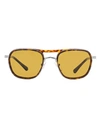 Persol Square Po2484s Sunglasses Sunglasses Brown Size 52 Acetate, Metal