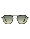 Persol Square Po2484s Sunglasses Sunglasses Black Size 50 Acetate, Metal