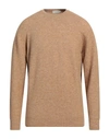 FILIPPO DE LAURENTIIS FILIPPO DE LAURENTIIS MAN SWEATER CAMEL SIZE 42 ALPACA WOOL, POLYAMIDE, ELASTANE