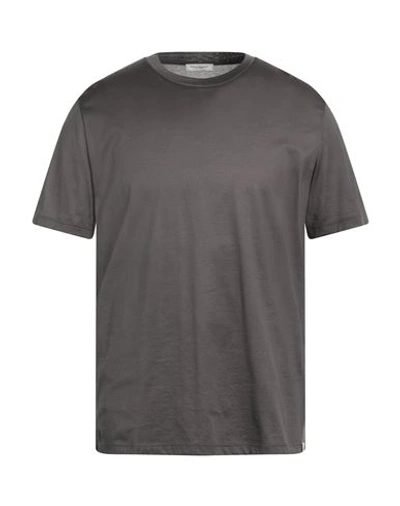 Paolo Pecora Man T-shirt Lead Size Xxl Cotton In Grey