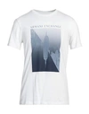 Armani Exchange Man T-shirt White Size Xxl Cotton In White