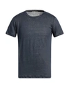 Neill Katter Man T-shirt Slate Blue Size L Linen