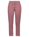 Trash And Luxury Trash & Luxury Woman Pants Pastel Pink Size 26 Cotton, Elastane In Pink