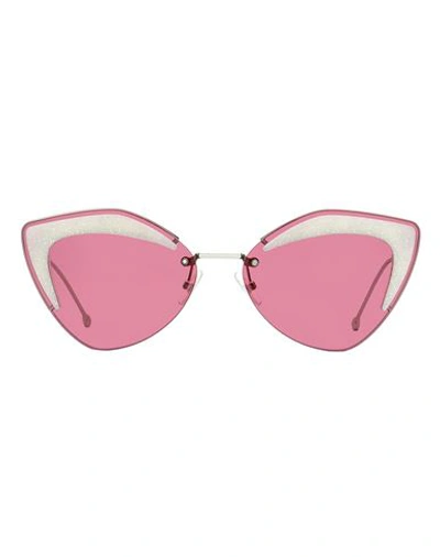 Fendi Cateye Ff0355s Sunglasses Woman Sunglasses Silver Size 66 Metal
