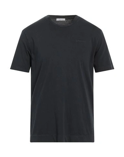 Boglioli Man T-shirt Slate Blue Size M Cotton