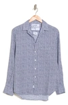 Frank & Eileen Eileen Relaxed Fit Linen Button-up Shirt In Navy Birds