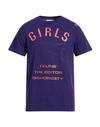 THE EDITOR THE EDITOR WOMAN T-SHIRT PURPLE SIZE L COTTON