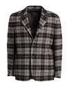 Stile Latino Man Blazer Dark Brown Size 40 Wool, Polyamide In Brown