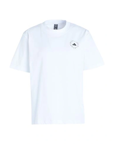 ADIDAS BY STELLA MCCARTNEY ADIDAS BY STELLA MCCARTNEY ASMC REGL TEE WOMAN T-SHIRT WHITE SIZE S POLYESTER, ORGANIC COTTON, RECYC